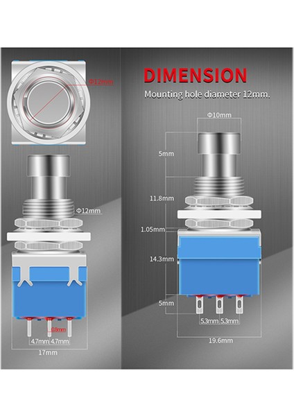 10PCS 3pdt Gitar Efektleri Stomp Switch Gitar Ayak Anahtarları 9 Pin Mandal Push Düğme Anahtarı Lehim Terminali (Yurt Dışından) fiyatları