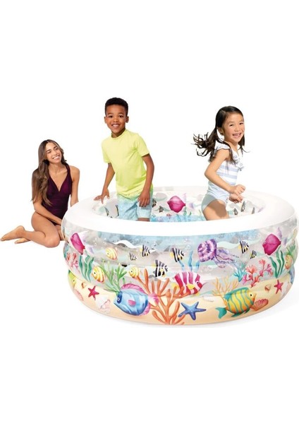 58480 Şefaf Deniz Desenli 3 Bölmeli Havuz 152cm x 56cm indirimleri