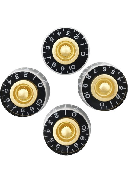 4pcs Hacim Tonu Les Paul Lp Tarzı Bas Elektro Gitar Parçaları Için Hacim Hızı Kontrol Düğmeleri, Şeffaf Altın (Yurt Dışından) fiyatları