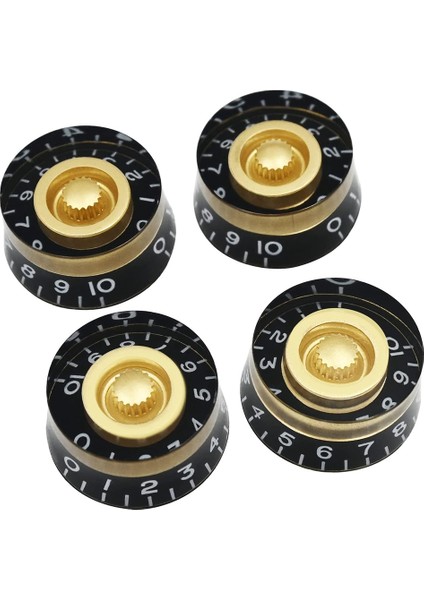 4pcs Hacim Tonu Les Paul Lp Tarzı Bas Elektro Gitar Parçaları Için Hacim Hızı Kontrol Düğmeleri, Şeffaf Altın (Yurt Dışından) fırsatları