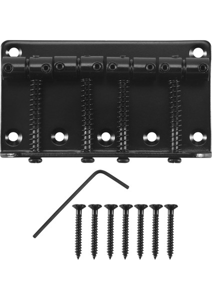 4 String Vintage Style Bas Hardtail Köprüsü Hassas Caz Bas Üst Yük Yükseltme, Siyah (Yurt Dışından)