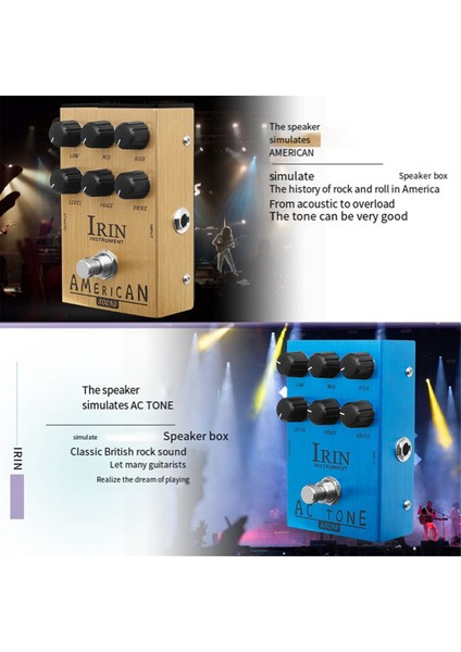 Irin Electric Gitar Efektör Bas Yedek Aksesuarlar Analog Gecikme Gitar Efekt Gitar Parçaları Bas Gitar, Açık Mavi (Yurt Dışından) fiyatları