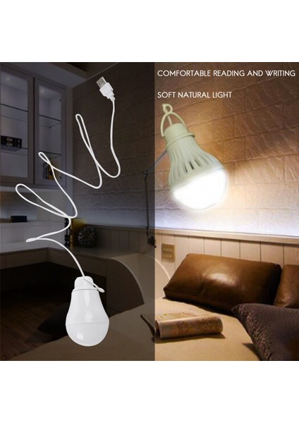 DC5V 5W LED Ampul USB Lambası Dış Mekan Dizüstü Bilgisayar Için Taşınabilir Beyaz Işık (Beyaz) (Yurt Dışından) modelleri