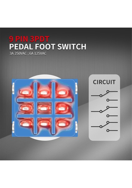 10PCS Gitar Efektleri Pedal Ayak Şeridi 3pdt Stomp Pedal Anahtarı 9 Pimli Kilitleme Ip Düğmesi Ayak Anahtarı (Yurt Dışından) fiyatları