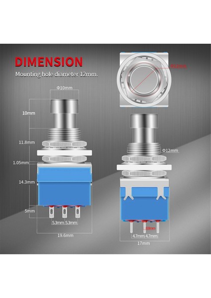 10PCS Gitar Efektleri Pedal Ayak Şeridi 3pdt Stomp Pedal Anahtarı 9 Pimli Kilitleme Ip Düğmesi Ayak Anahtarı (Yurt Dışından) fırsatları