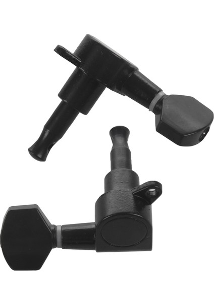 Akustik Elektro Gitar Gitar Parçaları Için Gitar Mühürlü Küçük Peg Tuning Pegs Tuner Makine Başlıkları (Siyah 3R3L) (Yurt Dışından)