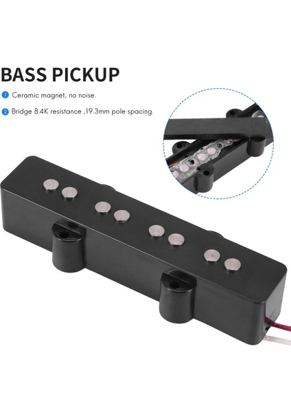 Pro Electric Bass Açık Tip 4 String Caz Bas Jb Style Için Noiseless Bridge Pickup, Siyah 95X18.3MM (Yurt Dışından) fiyatları