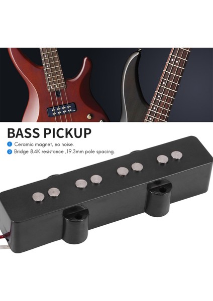 Pro Electric Bass Açık Tip 4 String Caz Bas Jb Style Için Noiseless Bridge Pickup, Siyah 95X18.3MM (Yurt Dışından) modelleri