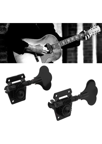 5pcs Gitar Aksesuar Vintage Açık Bas Gitar Ayarlama Anahtarları Pegs Makine Başlıkları Tunerler Siyah 1L4R 5 Dizeler Için Bas Siyah (Yurt Dışından) modelleri