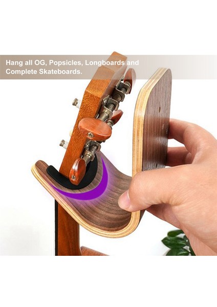 Gitar Kaykay Duvar Askı Benzersiz Tasarım Bükülmüş Ahşap Gitar Askı Duvar Montajı Gitar Tutucu Akustik Gitar Aksesuarları (Yurt Dışından) indirimleri