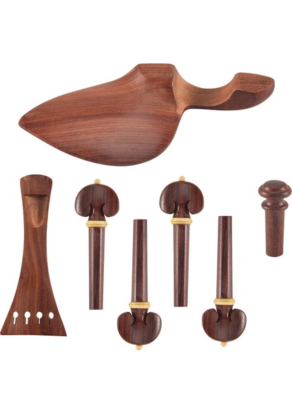 4/4 Keman Kiti Tam Boyut Keman Aksesuarları Gülağacı Keman Pap Tail Piece Chin Rest End Pin (4/4) (Yurt Dışından) fiyatları
