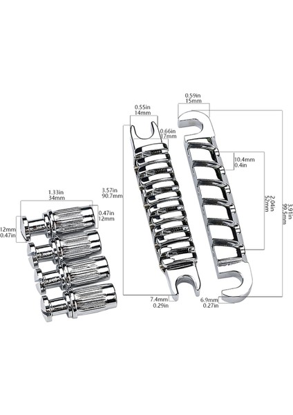 Tune-O-Matic Electric Gitar Köprüsü +Gitar Durdur Çubuğu Lp Sg Gitar Kromu (Yurt Dışından) fırsatları