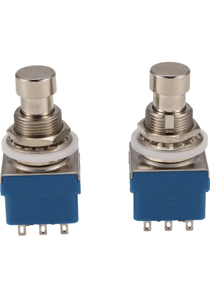 2pcs Gitar Etki Anahtarları 9 Pimli 3pdt Gitar Etkileri Pedal Kutusu Stomp Ayak Metal Anahtarı True Bypass Mavi (Yurt Dışından) fiyatları