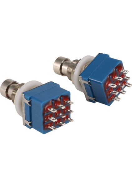 2pcs Gitar Etki Anahtarları 9 Pimli 3pdt Gitar Etkileri Pedal Kutusu Stomp Ayak Metal Anahtarı True Bypass Mavi (Yurt Dışından) modelleri