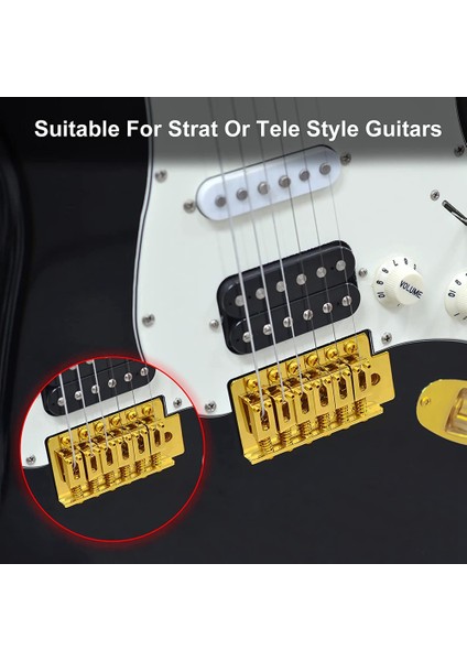 10.5mm Gitar Tremolo Köprü Çamurluk Stratocaster Strat Telecaster Için Saddles Tele Elektro Gitar Aksesuarları, Altın (Yurt Dışından) modelleri