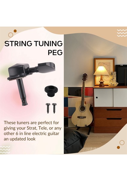 6pcs String Tuning Pegs Makine Başlıkları Tuner Sağ El Elektrikli Akustik Gitar Parçaları Değiştirme (Yurt Dışından) indirimleri