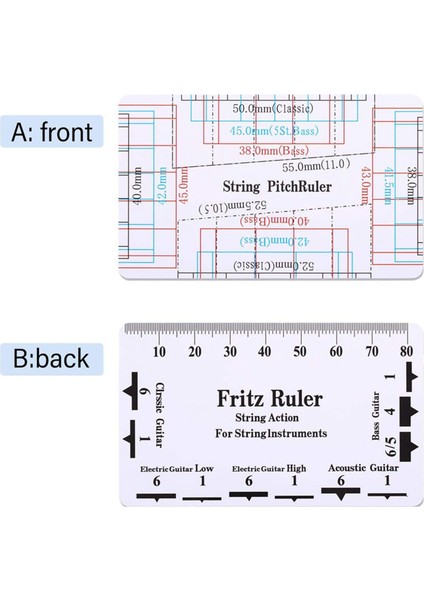 10 Parçalı Set Gitar Ölçüm Aracı, Gitar ve Bas Kurulumu Için 9 T Şekilli Ark Cetvel 1 Gitar Dize Yükseklik Hükümdarı (Yurt Dışından) indirimleri