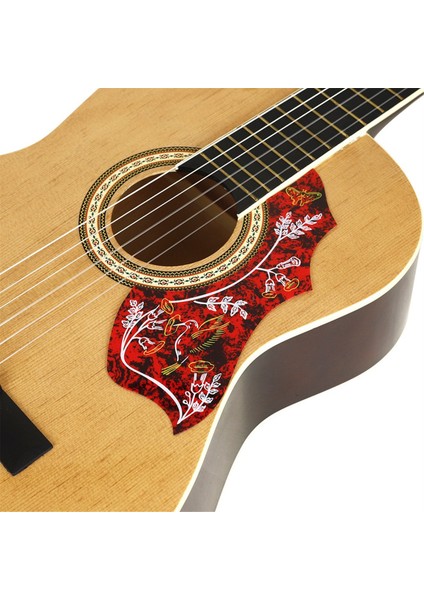 Akustik Gitar Scratch Plaka Baskılı Evrensel Halk Gitar Pickguard Anti-Çizelge Plaka Turuncu Renk (Yurt Dışından) fırsatları