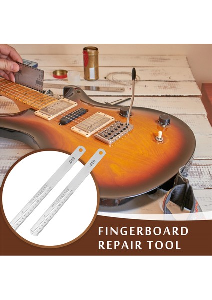 Gitar Fret Çekme Kıvrılığı Klavye Onarım Aracı Koruyucu Çelik Plaka Kondansatörü Ölçümü Luthier (Yurt Dışından) fırsatları