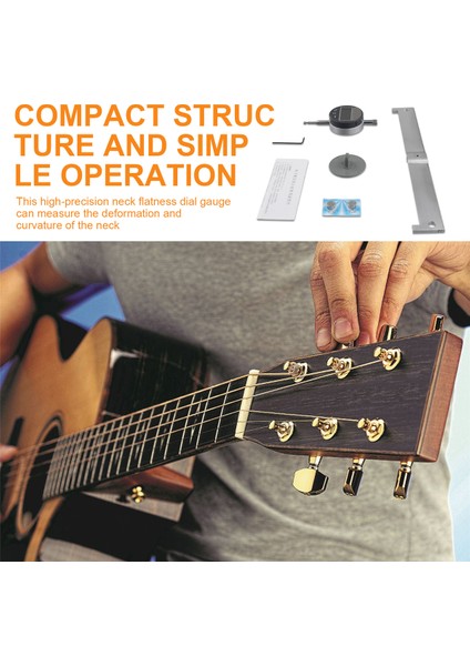 Gitar Boyun Eğriliği Ölçüm Kadran Göstergesi Gitar Klavye Ölçüm Düz Cetvel Sıfırlama Kalibrasyon Enstrümanı (Yurt Dışından) indirimleri