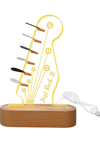 Akustik Elektrik Bas Ukulele Keman Oval Tabanı Için Gitar Seçme Ekranı, Aydınlık Seçim Depolama Rafı (Yurt Dışından)