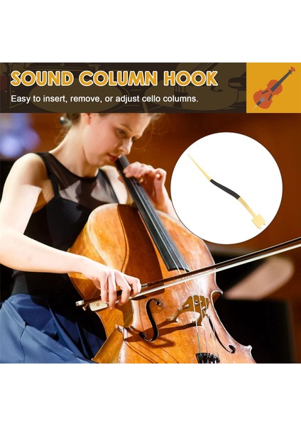 Çello Ses Post Ketanı Çello Tamir Aracı Metal Sütun Kanca Aracı Siyah ile Kavisli (Yurt Dışından) indirimleri