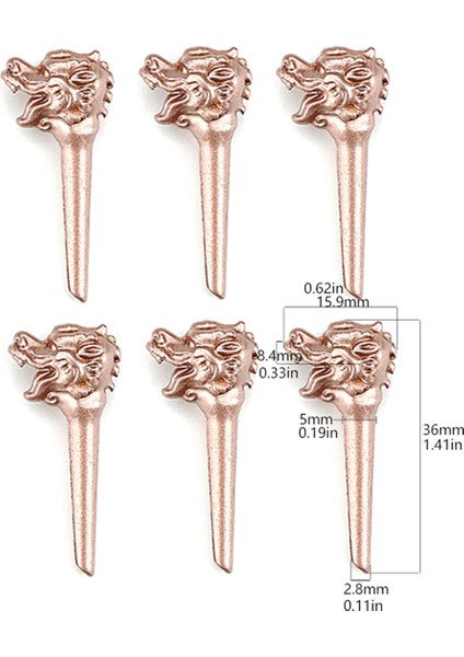 6pcs Ejderha Kafası Metal Akustik Gitar Köprü Pimleri Dizileri Sabit Koni (Yurt Dışından) fiyatları