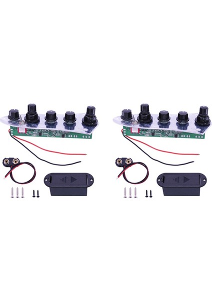 2 Adet Jb Bas Için 5 Caz Yüklü Kablolu Kontrol Plakası 4/5 String Bas Gitar Parçaları (Yurt Dışından)