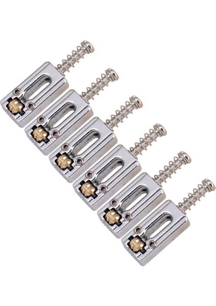 6 Adet Metal Gitar Köprüsü Eyer Topu Rulo Ipi Elektro Gitar Yedek Parçaları Için Tremolo Köprü Eyerleri, Gümüş (Yurt Dışından)
