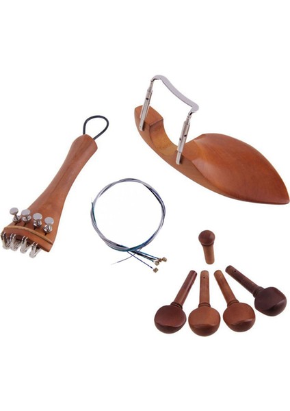 4/4 Keman Aksesuarları, Ayar Pimleri, Plaka, Kuyruk Telleri, Çene Çizimi, Vidalar, Ince Ayar Keman Ipi Seti (Yurt Dışından)