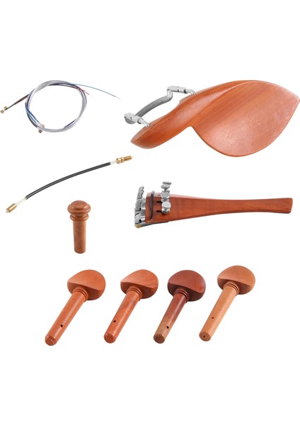 4/4 Keman Parçaları Aksesuarları Çene Dinlenme Kuyruk Parçası Ince Tuner Ayarlama Peg Tailgut Endpin Dizeleri Kiti (Yurt Dışından) fiyatları