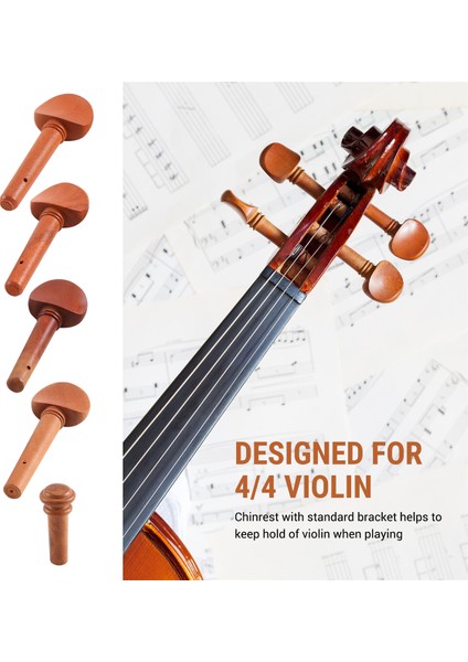 4/4 Keman Parçaları Aksesuarları Çene Dinlenme Kuyruk Parçası Ince Tuner Ayarlama Peg Tailgut Endpin Dizeleri Kiti (Yurt Dışından) indirimleri