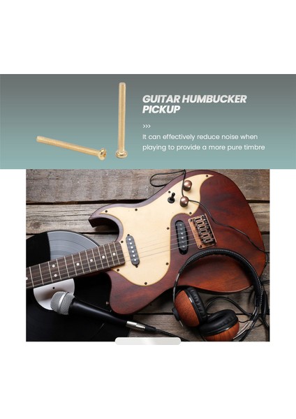 8 Pcs M2.5X32MM Elektro Gitar Humbucker Pikapları Yükseklik Vidasını ve Yayını Ayarla - Pitch 0.4mm - Altın (Yurt Dışından) modelleri
