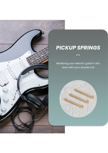 8 Pcs M2.5X32MM Elektro Gitar Humbucker Pikapları Yükseklik Vidasını ve Yayını Ayarla - Pitch 0.4mm - Altın (Yurt Dışından) fırsatları