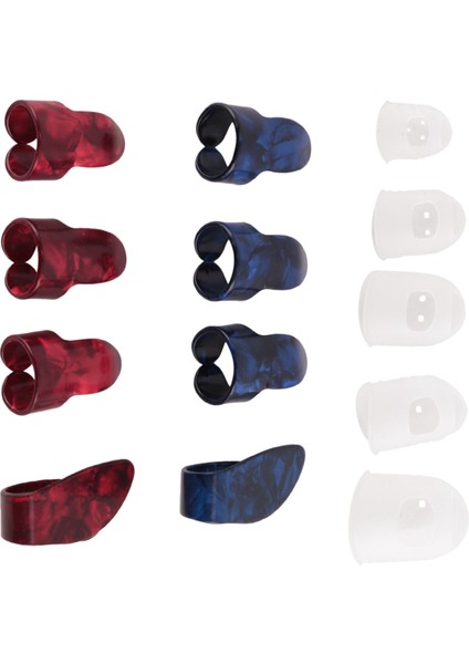 Gitar Başlangıç ​​kiti 8 Adet Gitar Başparmak ve Parmak Seçmeleri (Metal ve Mavi Selüloit), 5 Adet Temiz Gitar Parmak Koruyucuları Içerir (Yurt Dışından) fırsatları