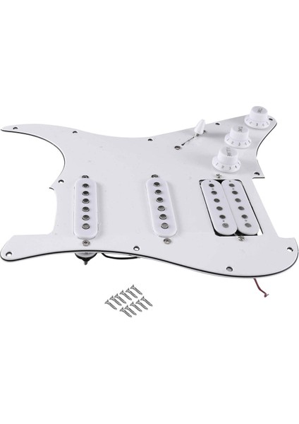 Sq Sq Electıce Gitar Yüklü Önceden Kablolanmış Elektro Gitar Pickguard Pikap Montajı Beyaz Düzenli (Yurt Dışından) modelleri