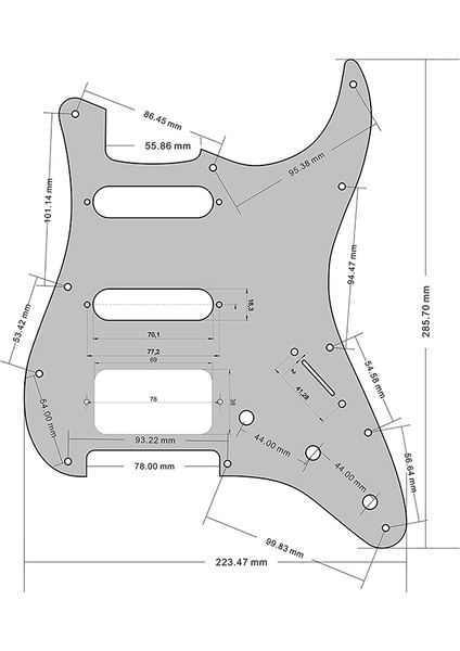 Pickguard Scratch Tabağı Gitar Arka Plaka Seti Elektro Gitar Parçası (3ply Beyaz) (Yurt Dışından) indirimleri