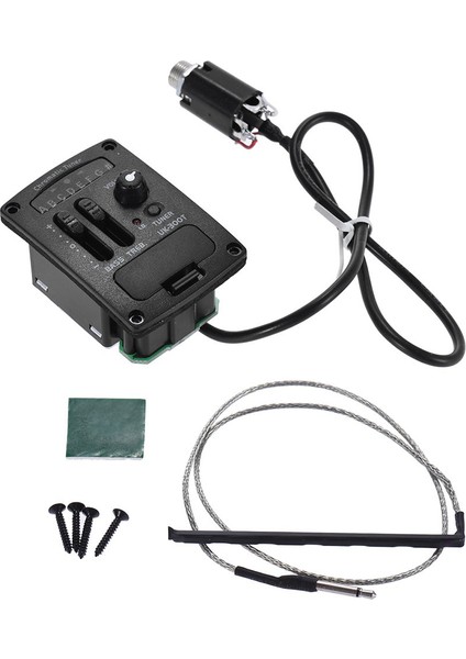 UK-300T Ukulele Piezo Pikap Preamp 2-Bant Eq Ekolayzer Ukelele Pikaplar Tuner Sistemi (Yurt Dışından)