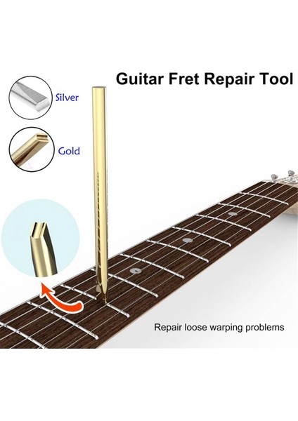 Gümüş Gitar Frets Setter Profesyonel Metal Guitar Sıçırlama Için Temel Aracı Sıfırlama Sıfırlama (Yurt Dışından) modelleri