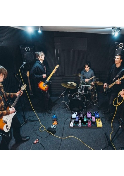 Gitar Pedal Kurulu Gitar Etkisi Pedal Tahtası Alüminyum Alaşım Pedal Tahtası Taşıma Etkisi Efekt Pedal Plakası, Küçük Boy (Yurt Dışından) fırsatları