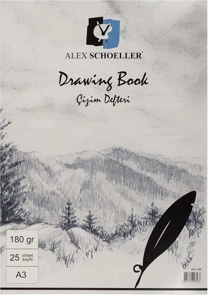 Drawing Book Eskiz Çizim Defteri 180 Gr. A3 25 Yp.