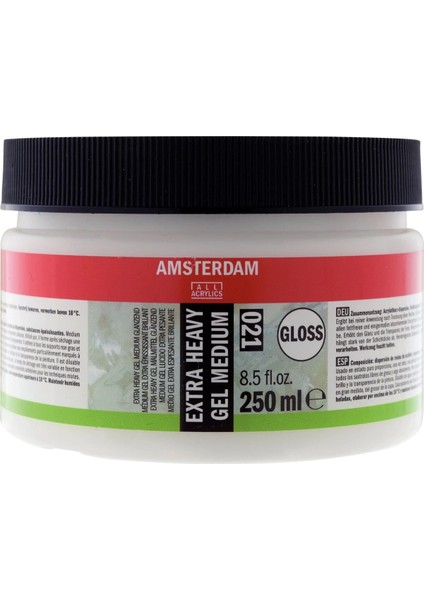 Amsterdam Extra Heavy Gel Medium Gloss 021 Extra Kuvvetli Jel Medyum Parlak 250 Ml.