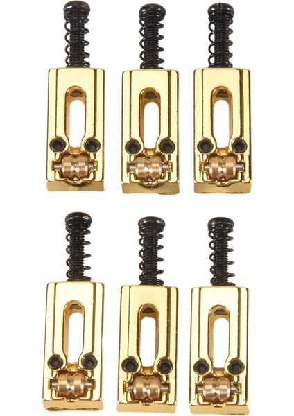 6 Adet Metal Gitar Köprüsü Eyer Topu Rulo Ipi Tremolo Köprü Smartes Elektro Gitar Yedek Parçaları, Altın (Yurt Dışından)