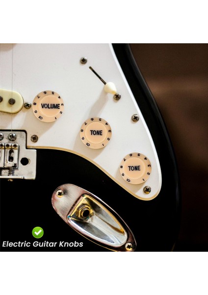 Yeni Krem ​​koyu Mavi Yazı Tipi 1 Cilt ve 2 Ton Gitar Kontrol Düğmeleri Fender Strat Için (Yurt Dışından) fırsatları