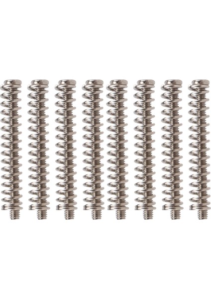 8 Pcs M2.5X32MM Elektro Gitar Humbucker Pikapları Yükseklik Vidasını ve Yayını Ayar - Pitch 0.4mm - Gümüş (Yurt Dışından)