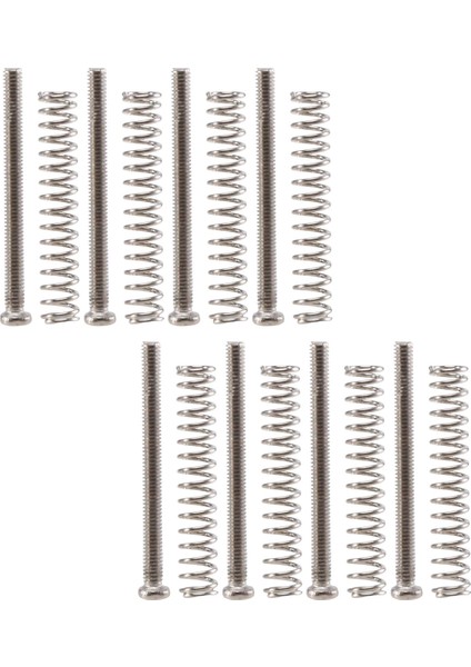 8 Pcs M2.5X32MM Elektro Gitar Humbucker Pikapları Yükseklik Vidasını ve Yayını Ayar - Pitch 0.4mm - Gümüş (Yurt Dışından) fiyatları