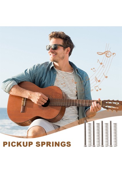 8 Pcs M2.5X32MM Elektro Gitar Humbucker Pikapları Yükseklik Vidasını ve Yayını Ayar - Pitch 0.4mm - Gümüş (Yurt Dışından) indirimleri