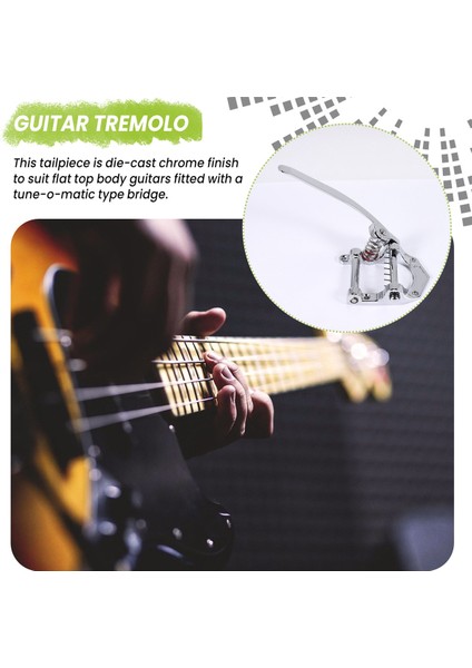 Gitar Vibrato Tailpiece Tremolo Düz Üst Gövde Tremolo Ünitesi Tele, Sg, Lp, Vb Için Elektro Gitarlar (Gümüş) (Yurt Dışından) indirimleri