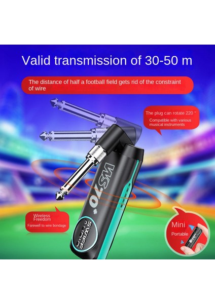 Swiff Audio WS70 Plus Gitar Kablosuz Verici Alıcı Taşınabilir Elektro Gitar Uhf Audio Alıcı Verici Kablosuz Gitar Sistemi (Yurt Dışından) modelleri