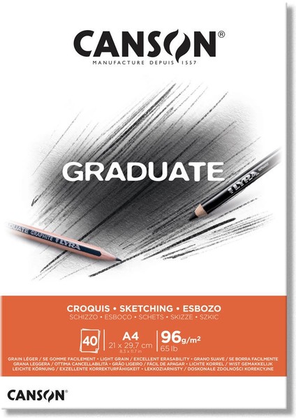 Graduate Sketching Eskiz Çizim Defteri 96 Gr. A4 40 Sayfa